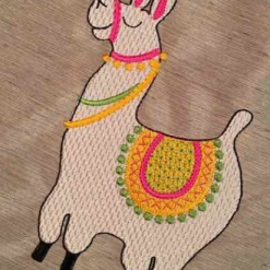 Jose the Llama machine embroidery design multi size 4x4 3x5 5x7 - Image 3