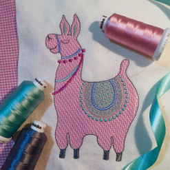 Jose the Llama machine embroidery design multi size 4x4 3x5 5x7 - Image 4