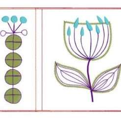 Pair of retro flower mug rugs - Image 3