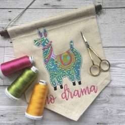 Cute Fernando llama machine applique design  4x4, 3x5, 4x6, 5x7 - Image 4