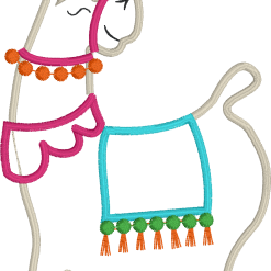 Cute Fernando llama machine applique design  4x4, 3x5, 4x6, 5x7 - Image 6