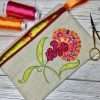 In the hoop applique flower zipper bag pattern