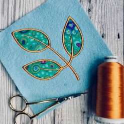 Set of 5 Leaf applique designs - Image 5