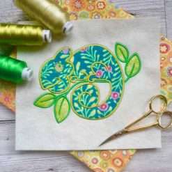 Alternative view of Chameleon machine applique design