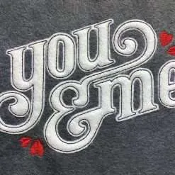 You and me applique design