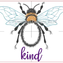 Alternative view of Bee Kind Bee Happy applique