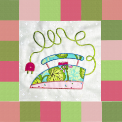 Iron applique quilt block