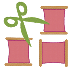 Scissors and spools quilt block - Image 3