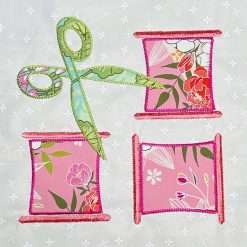 Scissors and spools quilt block - Image 5
