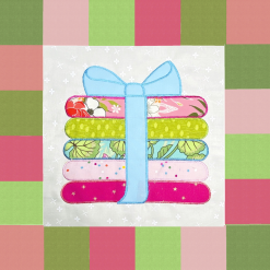 Fabric stack quilt block
