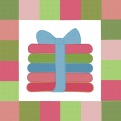 Fabric stack applique quilt block