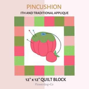 pincushion applique quilt block pattern