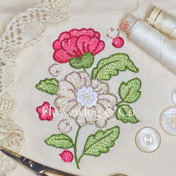 Vintage Christmas Floral Spray